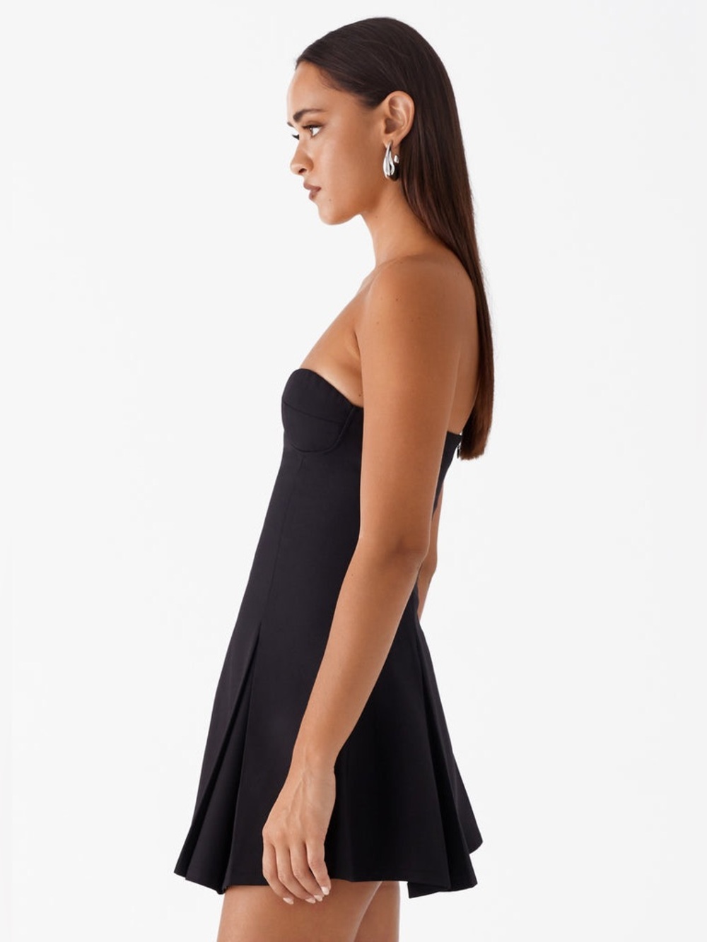 Peppermayo Victoria Strapless Mini Dress in Black - Size 4 - Picture 4 of 14